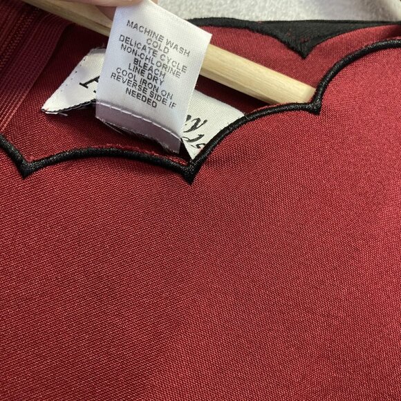 Lot of 2 Anthony Richards Scalloped Shift Dress Womens 14 Black Red Knee Length - Picture 8 of 15